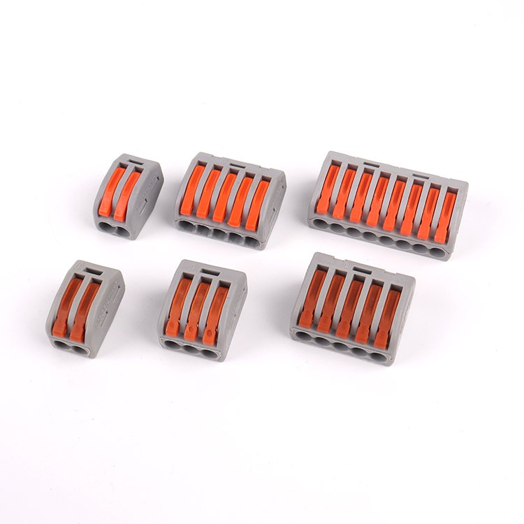 1 Conductor Terminal Blocks Universal Wiring Compact Splicing Connector DIN Rail Lever Wire Connectors for Electrical Wires