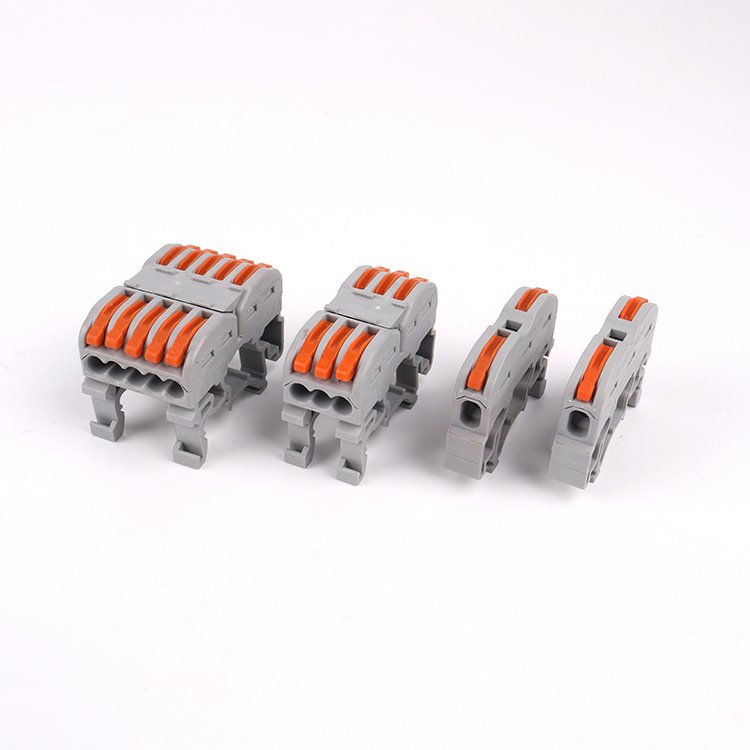 1 Conductor Terminal Blocks Universal Wiring Compact Splicing Connector DIN Rail Lever Wire Connectors for Electrical Wires