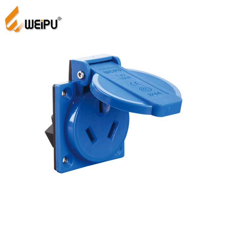 Weipu 10A 16A AC/DC connector IP44 Multi-functional socket industrial connector