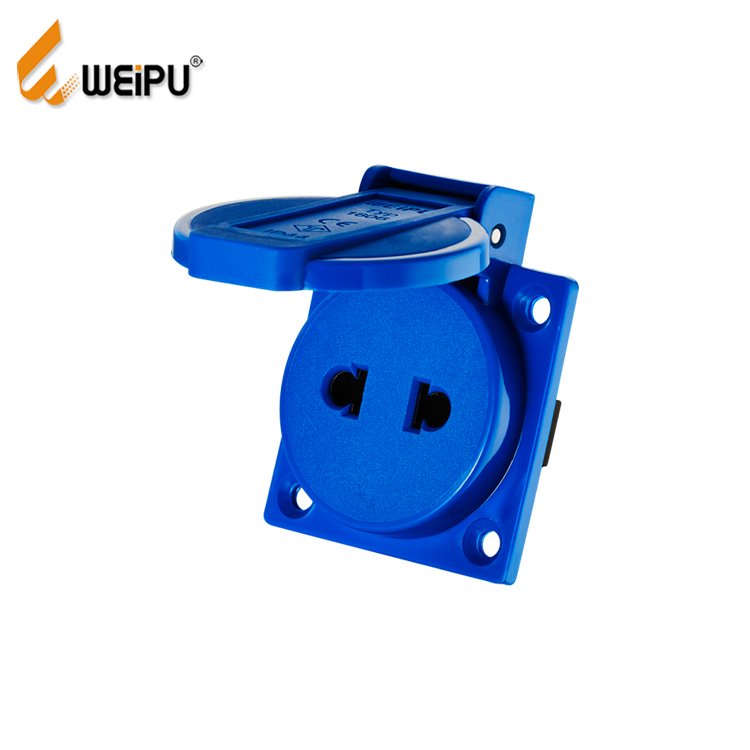 Weipu 10A 16A AC/DC connector IP44 Multi-functional socket industrial connector