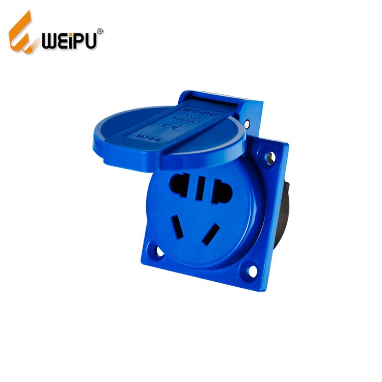 Weipu 10A 16A AC/DC connector IP44 Multi-functional socket industrial connector