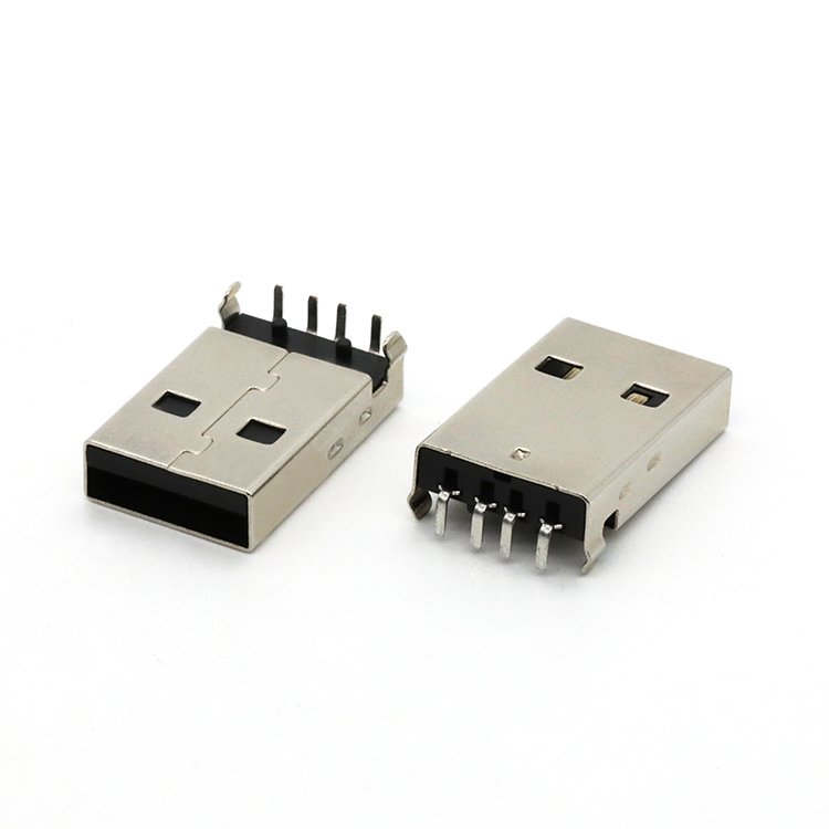 Mid Mount USB 2.0 A Male Connector 4Pin DIP Type for PCB