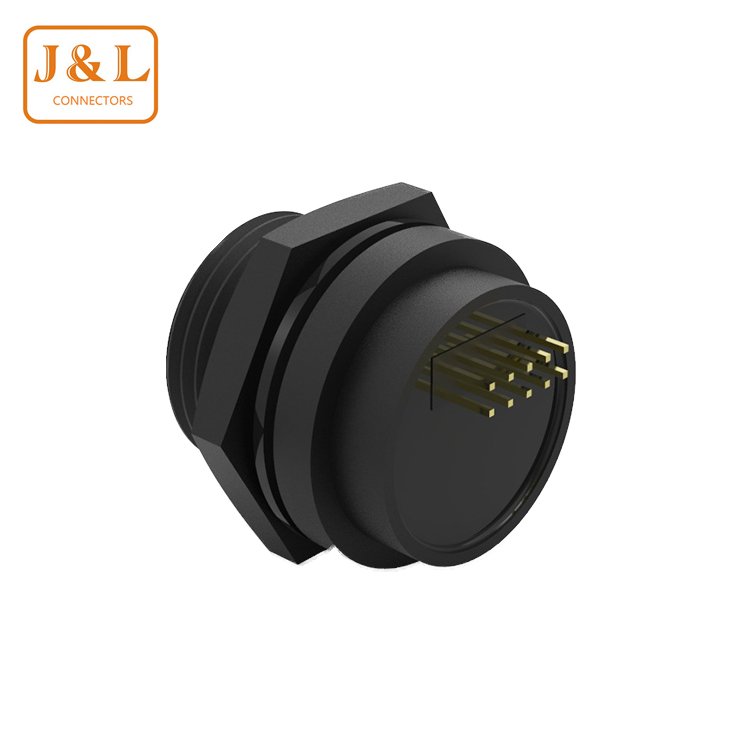 Ethernet RJ45 Connectors Waterproof Female Automatic RJ45 Crimping Machine Connector Pass Through