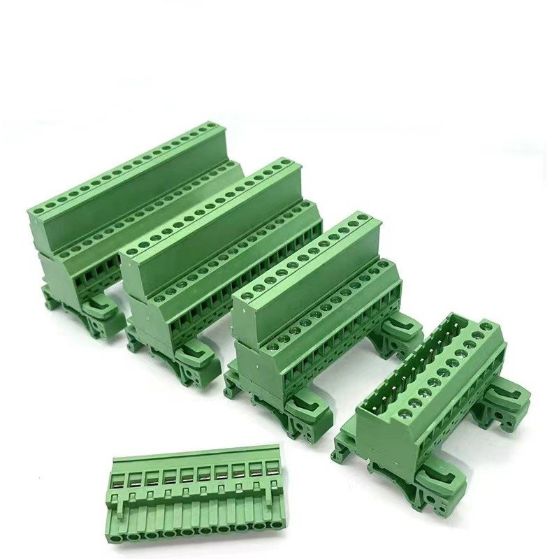 chinese supplier 2-24pin 5.08mm Rail Terminal Block Pitch 5.08mm Screw Plug-in Terminal Blocks Connector Din Rail Mounting