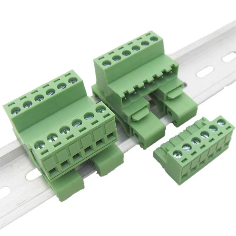 chinese supplier 2-24pin 5.08mm Rail Terminal Block Pitch 5.08mm Screw Plug-in Terminal Blocks Connector Din Rail Mounting
