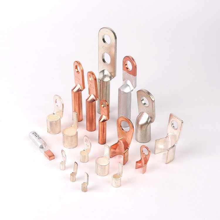 Copper to Aluminum Connecting Terminal Electrical Power Metallic Tubular Crimping Bimetallic Al-Cu Cable Lugs Ends