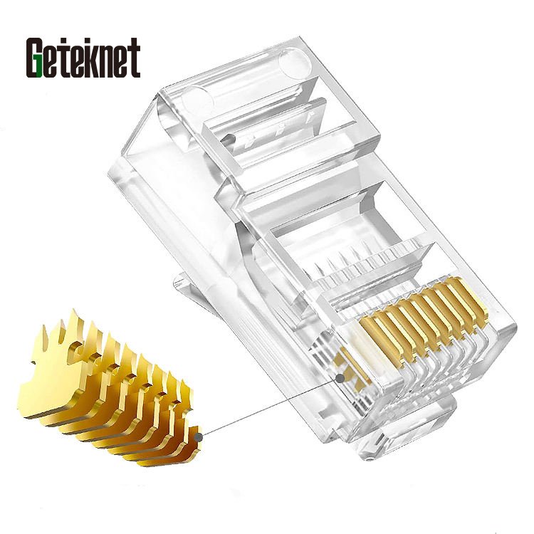 Ethernet Modular conector Plug utp 8p8c Cat6 Cat5e RJ45 female connecteurs pass through cat6 RJ 45 Connector