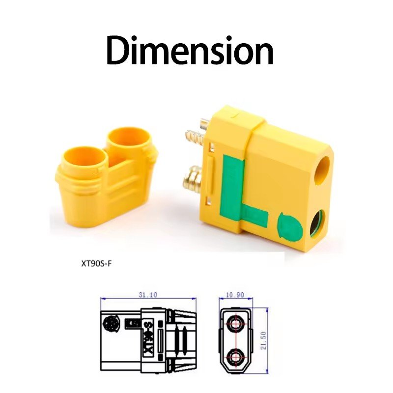 Amass XT90 Antispark XT90S-F XT90-M XT90-F In Series Socket Connector Cable
