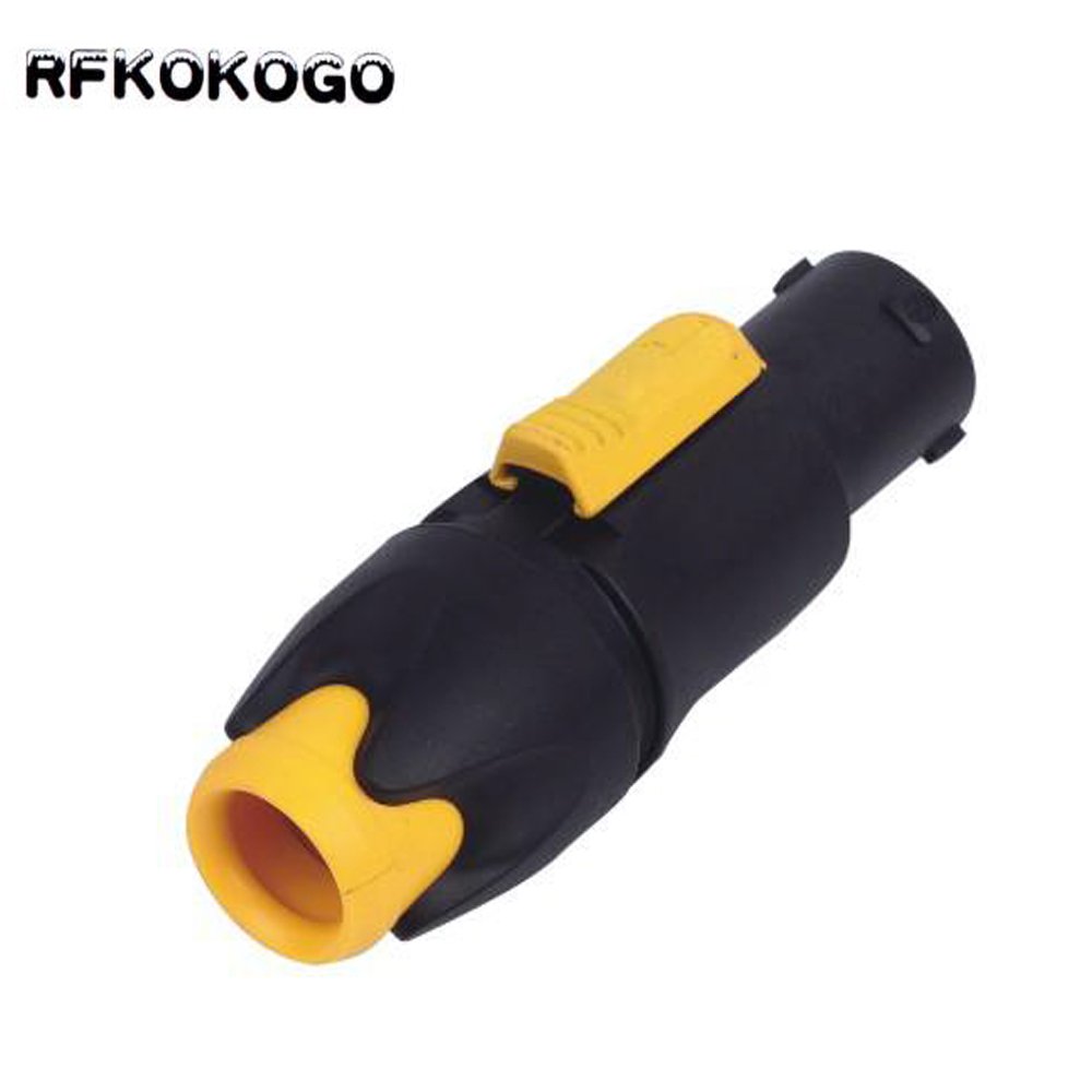 3Pins In/Output Waterproof Locking Powercon Male Plug Female Chassis Wire Cable power Connectors PA66 Material IP65 Grade
