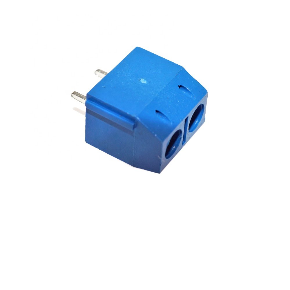 Okystar OEM/ODM 5.08-301-2P 2 Pin Screw Blue PCB Terminal Block Connector 5mm Pitch