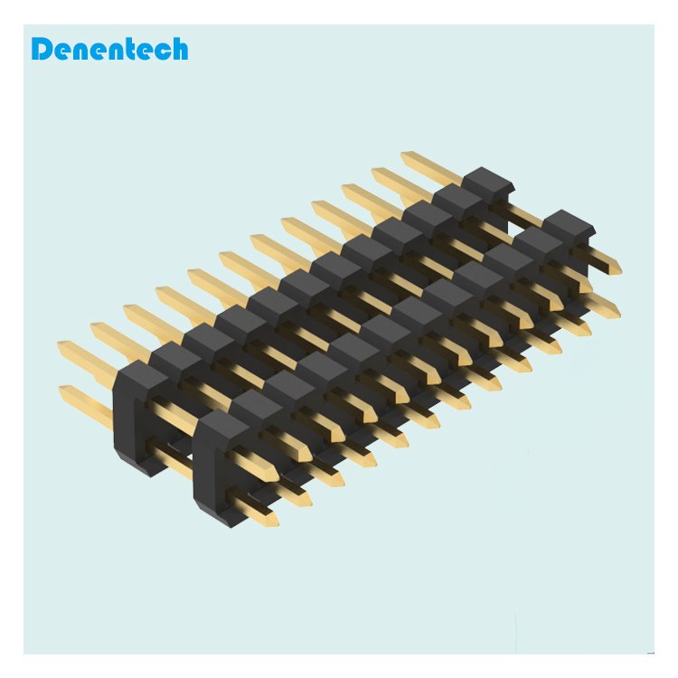 Denentech High quality 2.54mm Dual plastic Dual Row Straight DIP Pin Header connector for sale