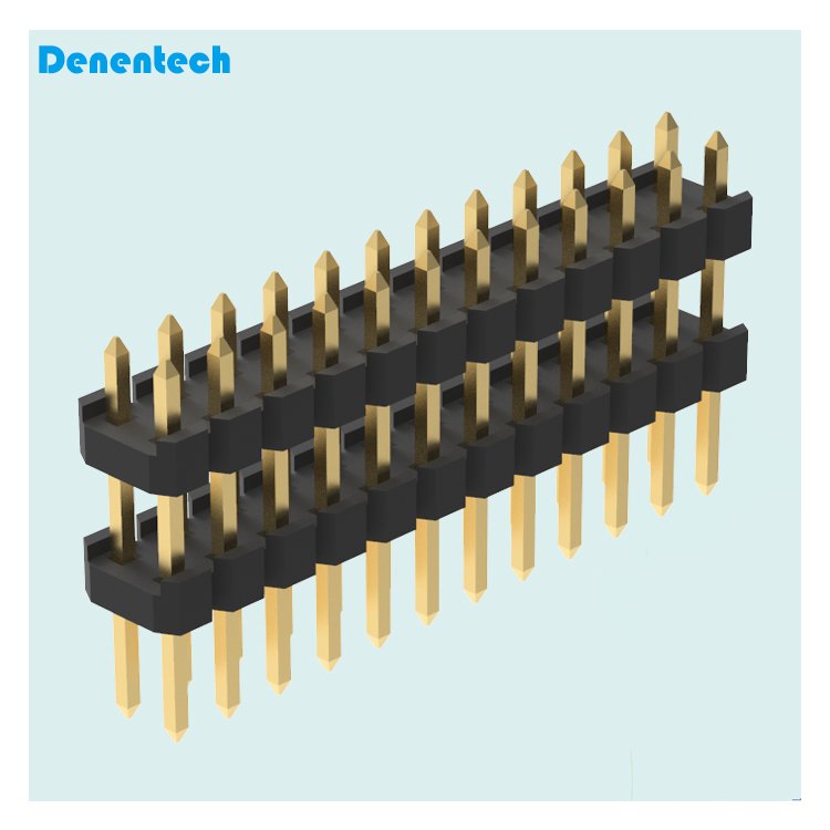Denentech High quality 2.54mm Dual plastic Dual Row Straight DIP Pin Header connector for sale
