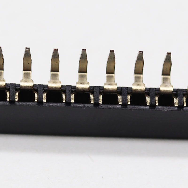 Female Pin Header Connector spacing 2.54mm positions 1p~40pin Single Row Bottom Entry curved type Female Pin Header Connectors
