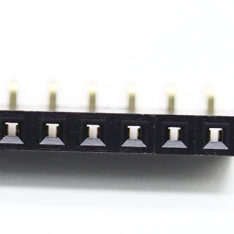 Female Pin Header Connector spacing 2.54mm positions 1p~40pin Single Row Bottom Entry curved type Female Pin Header Connectors