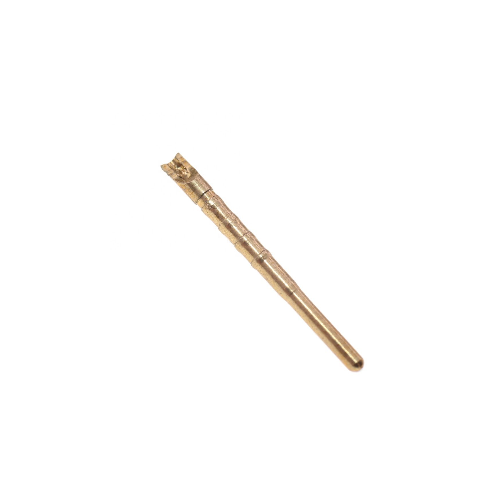 Factory direct sales of 15 to 30mm long solid needle brass gold-plated 1.5mm contact male terminal connectors