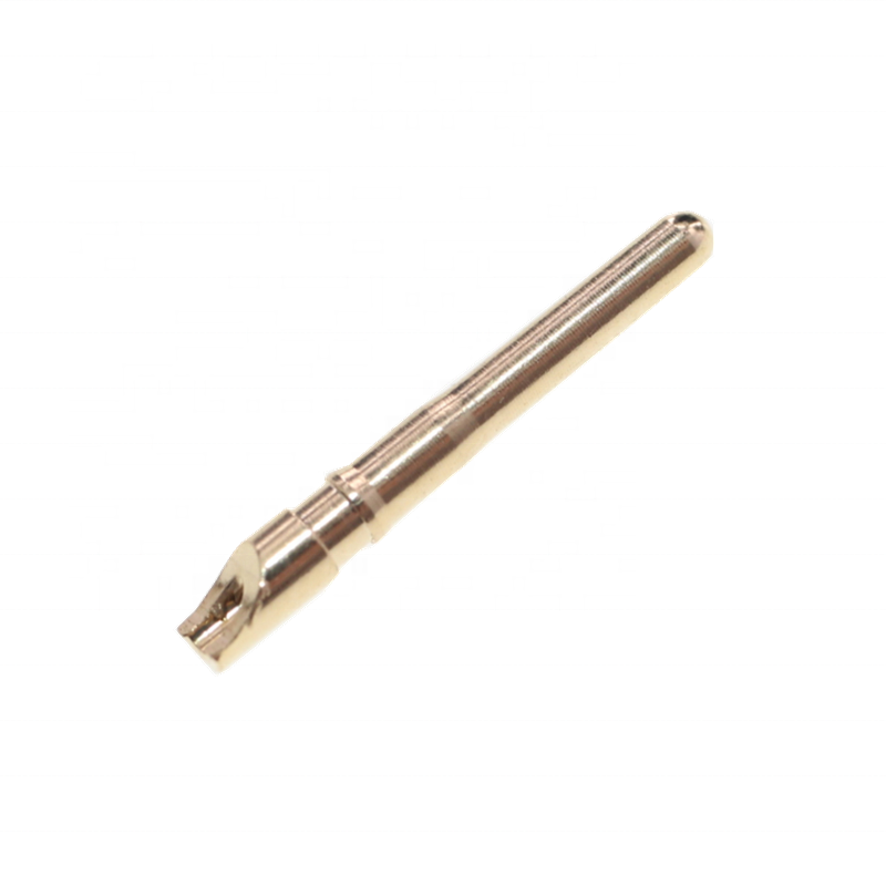 Factory direct sales of 15 to 30mm long solid needle brass gold-plated 1.5mm contact male terminal connectors