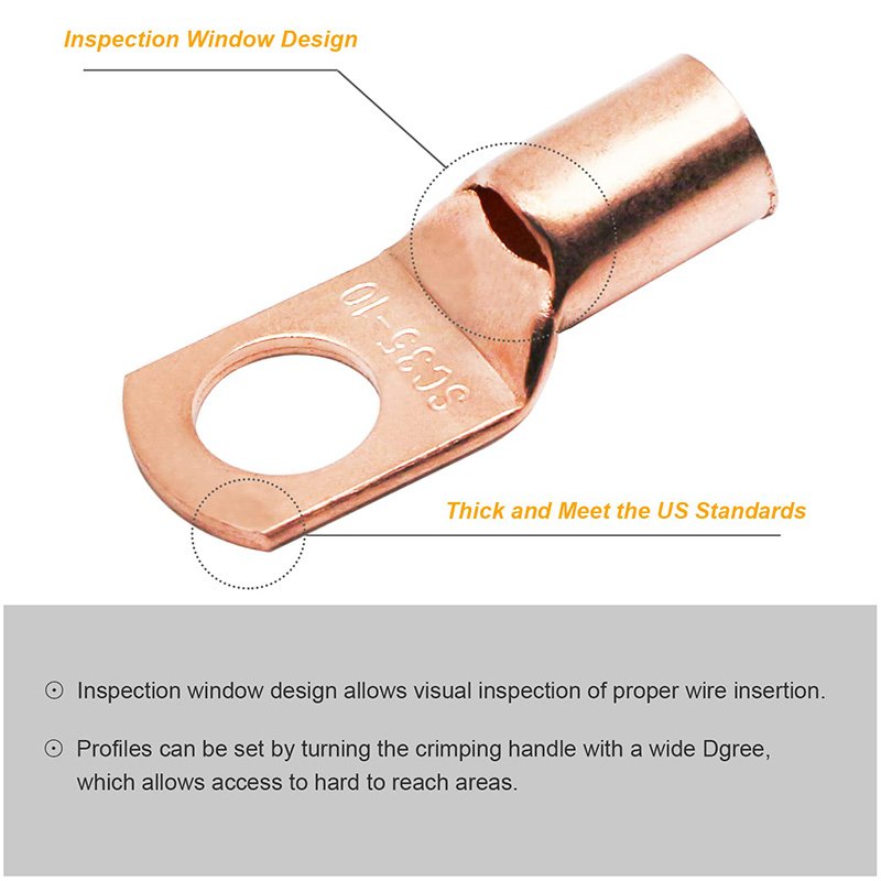 Copper Wire Lugs AWG2 4 6 8 10 12 with Heat Shrink Set Battery Cable Ends Ring Terminals Connectors Tubing Assortment Kit
