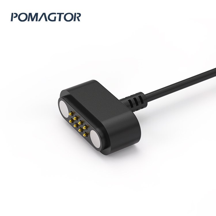 8 PIN Pogo Pin Loaded Connector Medical Data Cable Waterproof Magnetic Spring Black Wholesale 30 Custom USB PET 12V USA 2A PA64