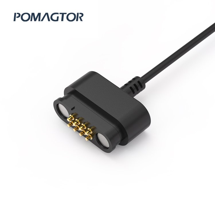 8 PIN Pogo Pin Loaded Connector Medical Data Cable Waterproof Magnetic Spring Black Wholesale 30 Custom USB PET 12V USA 2A PA64