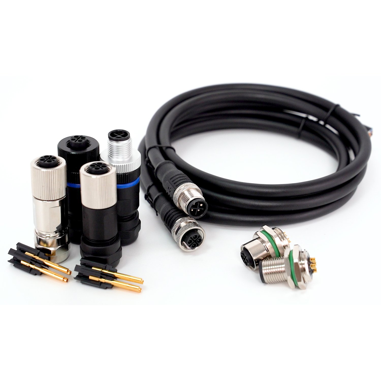 M5 M8 M12 M16 7/8" M23 Waterproof Solder Pcb Panel Mount Socket Male Female Plug 3 4 5 6 8 12 Pin Plastic Circular Connector