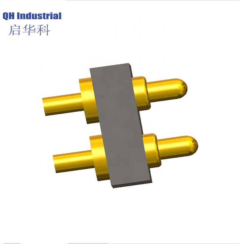 2pin 2.54mm Pitch 4.0mm DIP Gold plate Connector Pogo Pin Header for PCB