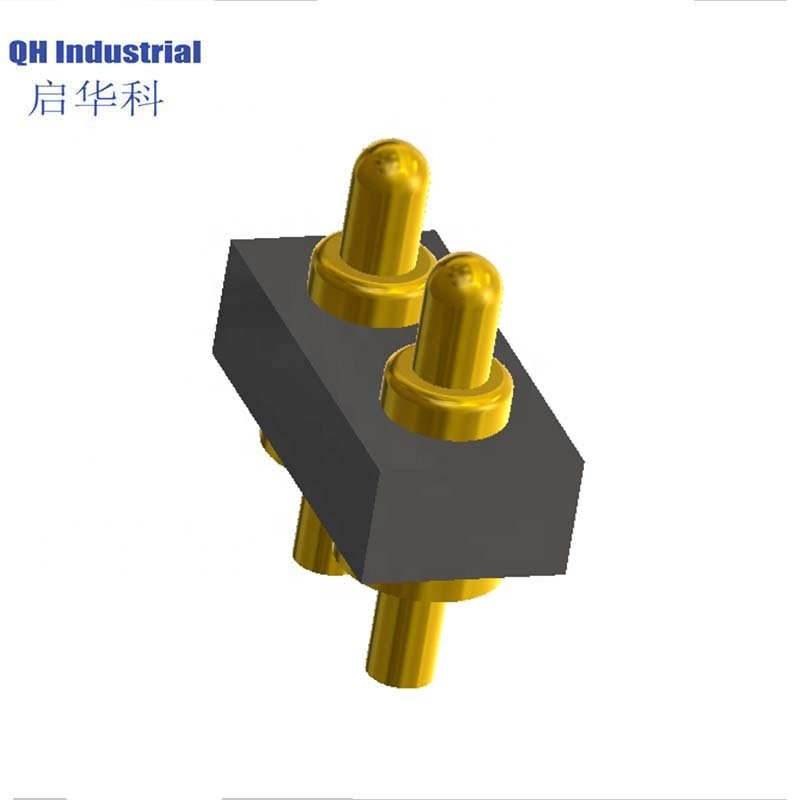 2pin 2.54mm Pitch 4.0mm DIP Gold plate Connector Pogo Pin Header for PCB