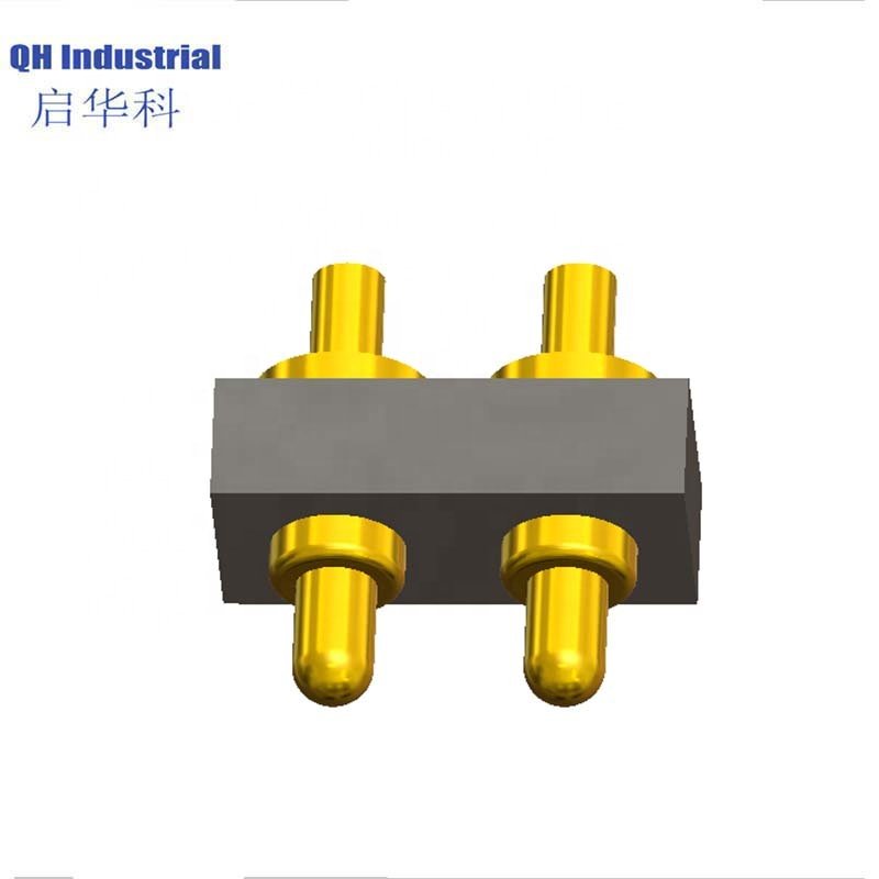 2pin 2.54mm Pitch 4.0mm DIP Gold plate Connector Pogo Pin Header for PCB