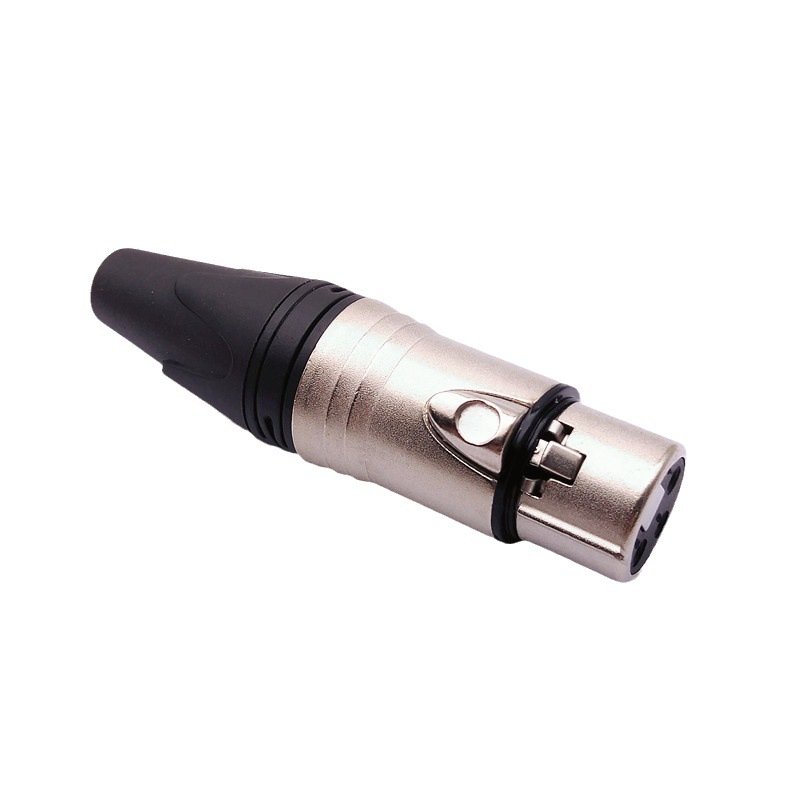 Metal Shell XLR 3pin Male Female Connector Nickel Plated Contact Pin 3 Cores Male Female Plug Microfono XLR 3 pin Connector