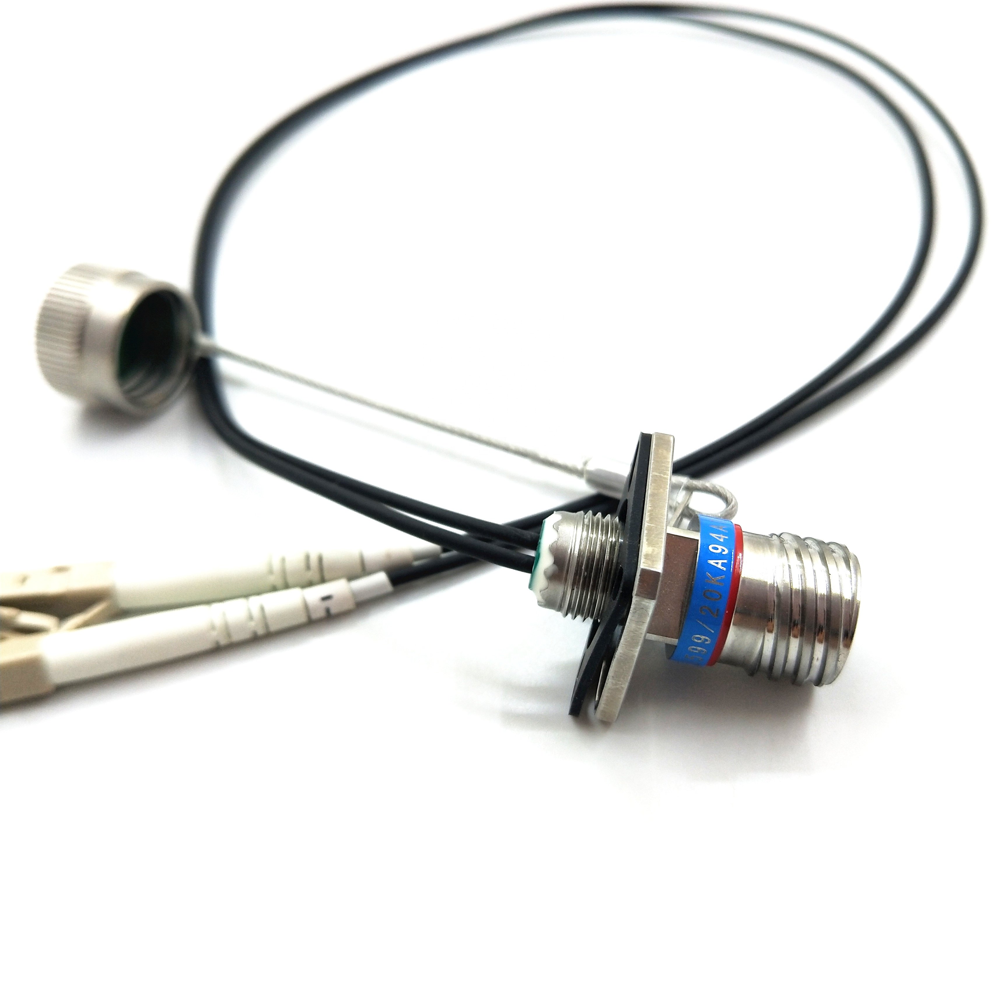 ZLTC D38999 2 Cores Socket with one end of 2 LC fiber contacts / Optical Cable Connector