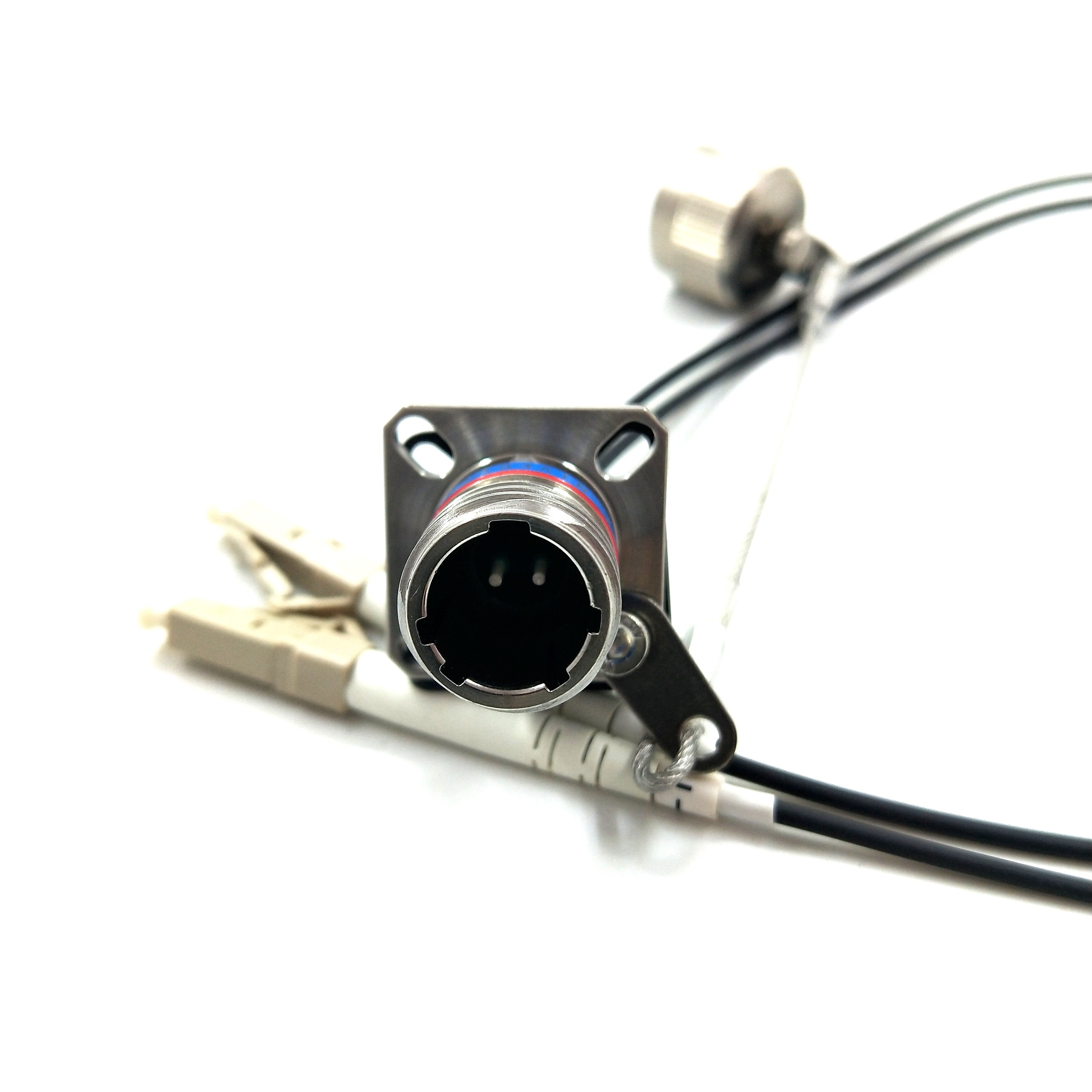 ZLTC D38999 2 Cores Socket with one end of 2 LC fiber contacts / Optical Cable Connector
