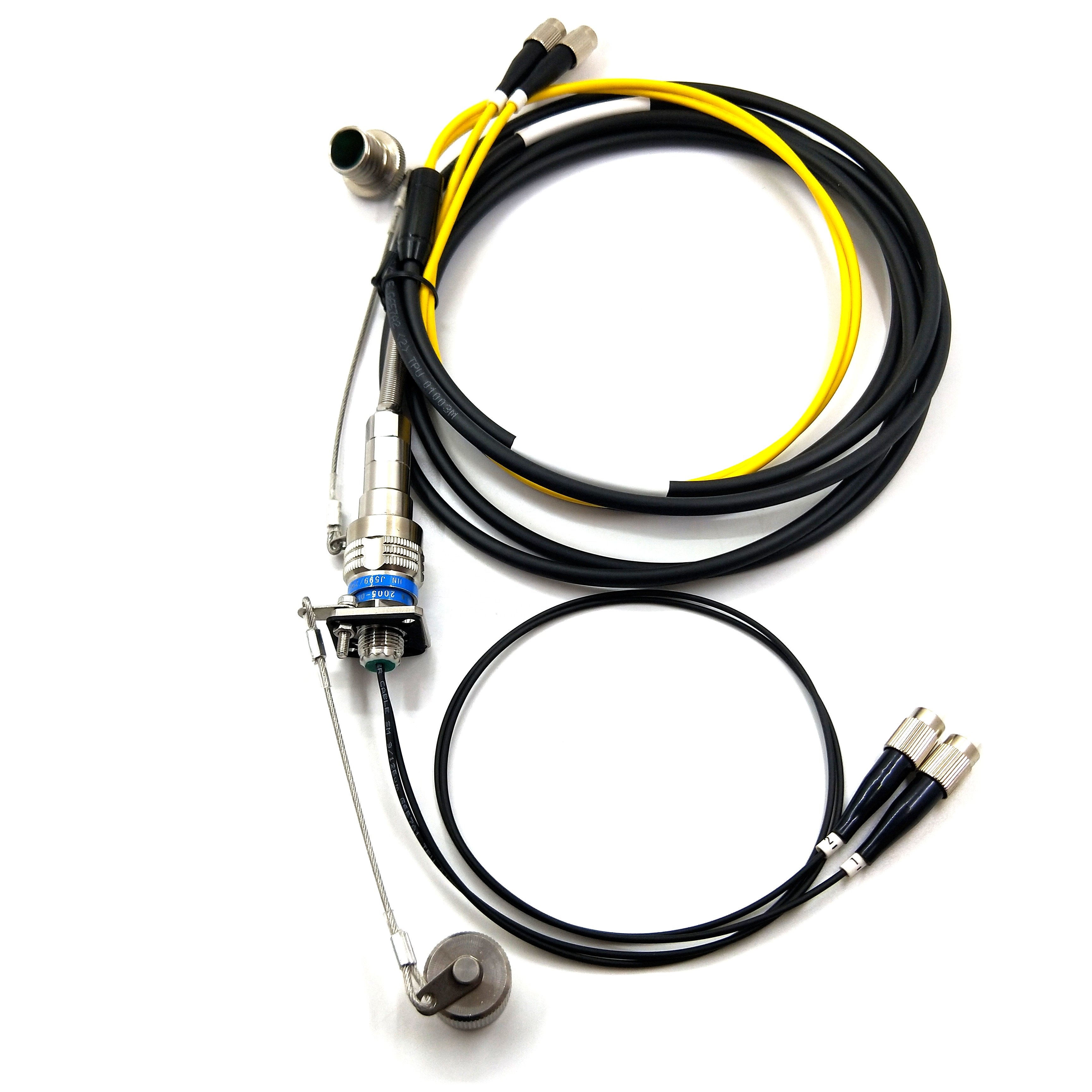 ZLTC D38999 2 Cores Socket with one end of 2 LC fiber contacts / Optical Cable Connector