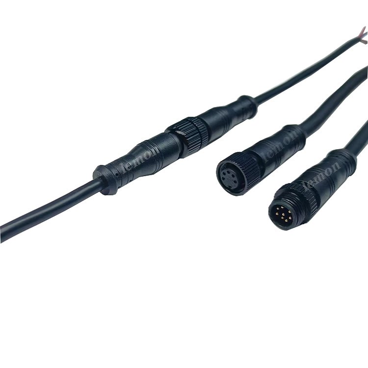 IP65 PVC 18 20 22 24 AWG Male Female M12 2Pin 3Pin 4Pin 5Pin 6Pin Waterproof Connector