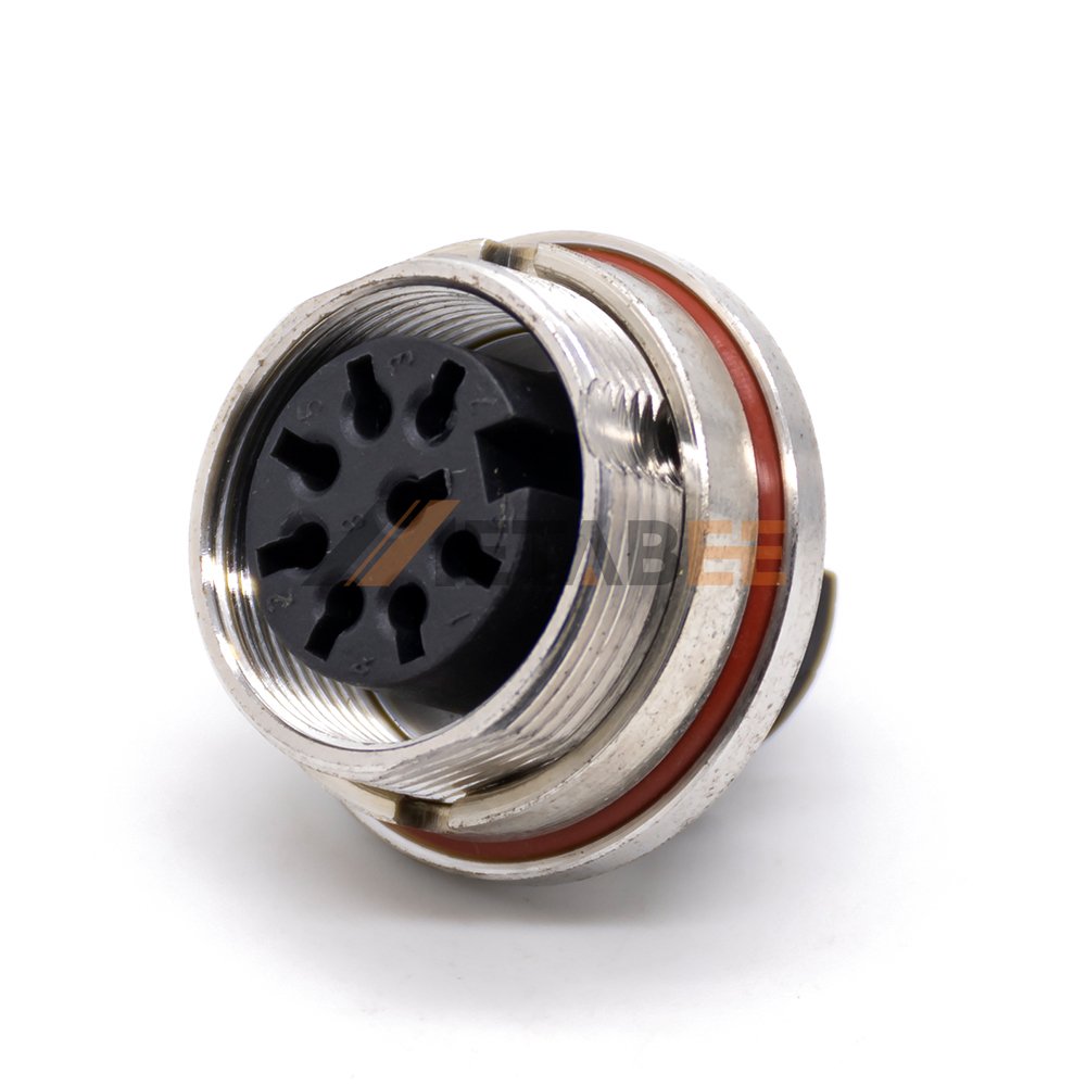 M16 6Pin 8Pin Female Connector for AISG RET 4 - 19 Pin Din Solder