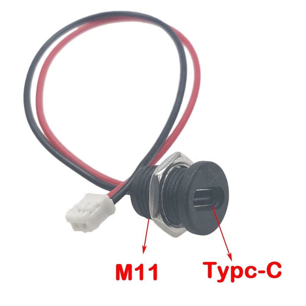USB C-type waterproof connector welding wire female socket C-type port charging interface socket with welding wire
