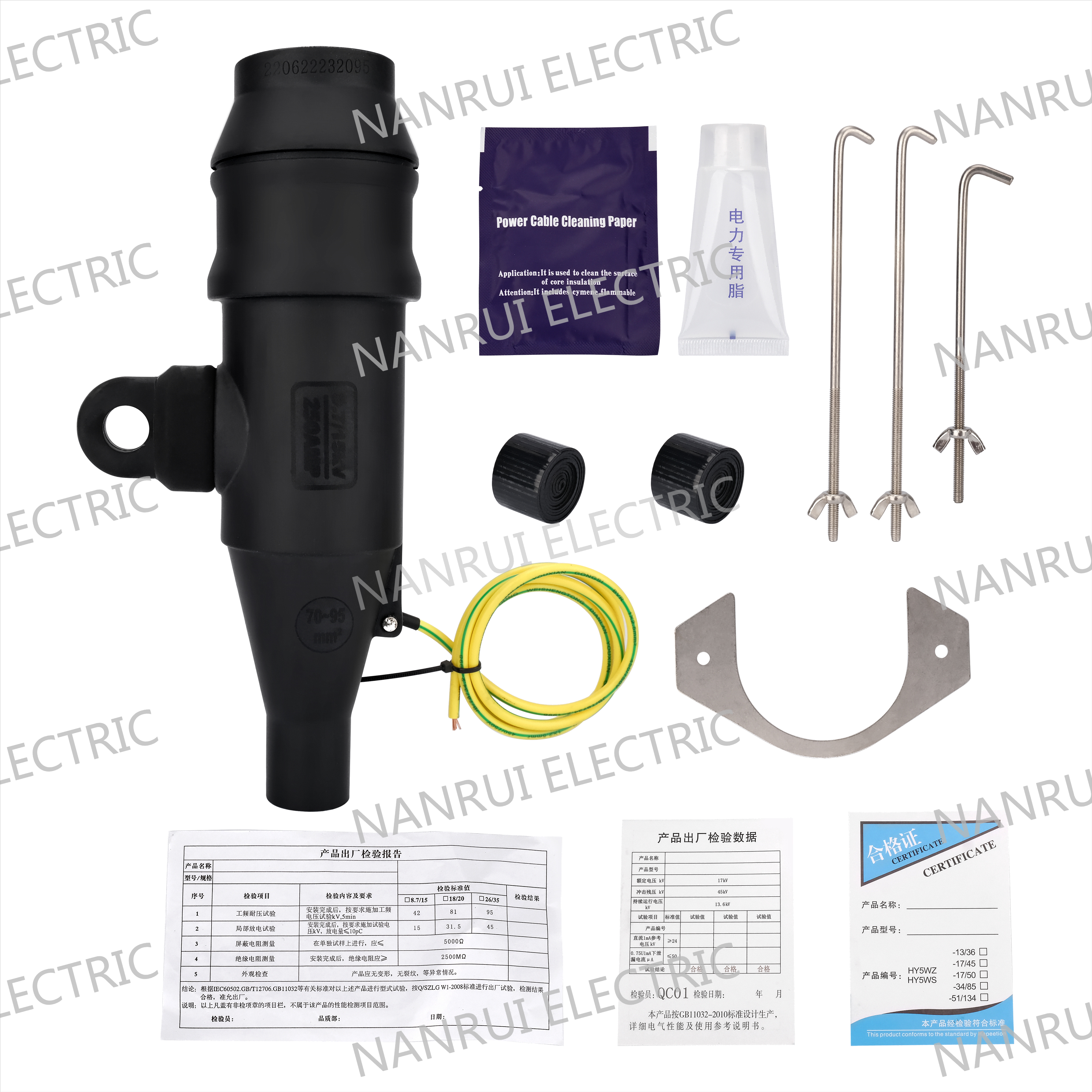 25KV 250A Straight Connector Interface A for Transformer Cable Accessories Deadbreak Dead Break Elbow Straight Connector