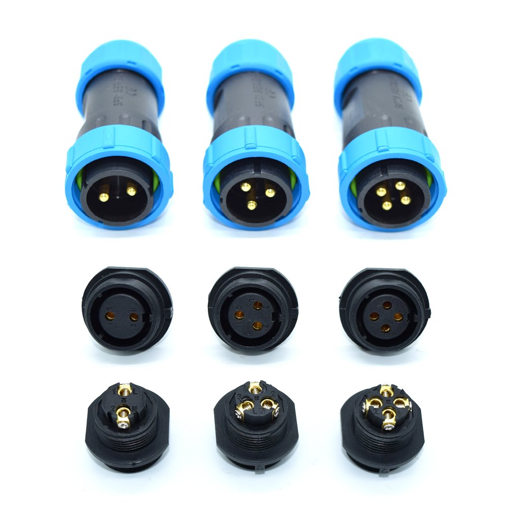 SP13 SP17 SP17 Waterproof connector IP68 male plug female socket 2/3/4/5 pin cable Wire Power Led Connector for outdoor camera
