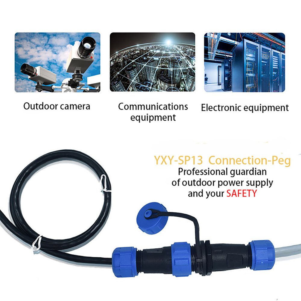 SP13 SP17 SP17 Waterproof connector IP68 male plug female socket 2/3/4/5 pin cable Wire Power Led Connector for outdoor camera