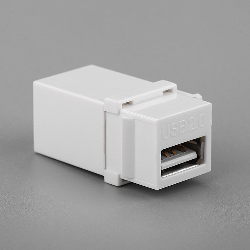 2.0USB module 180-degree straight-insert mother-to-mother connector