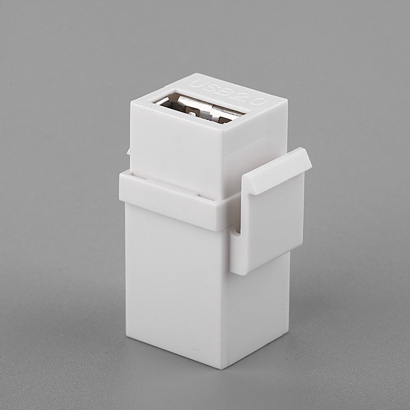 2.0USB module 180-degree straight-insert mother-to-mother connector