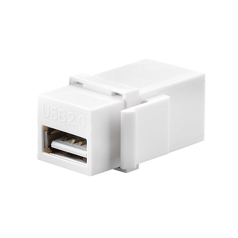 2.0USB module 180-degree straight-insert mother-to-mother connector
