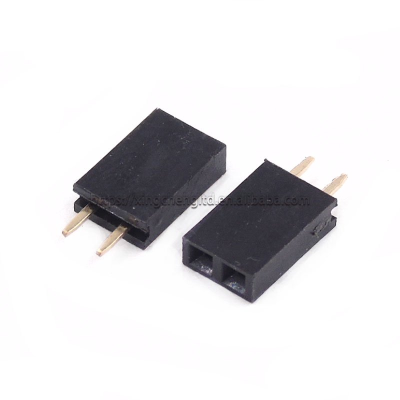 Single Row Pin Female Header Socket Pitch 2.54mm 1*2p-40p Pin Connector Black Adapter PCB Female Dc Power Socket