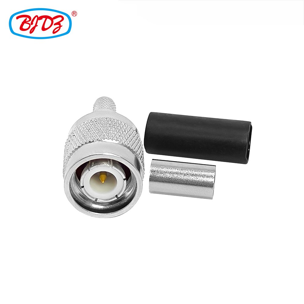 Factory supply EZ TNC male plug crimp for RG58 RG-58 LMR195 LMR200 RG142 RG223 RG400 cable solderless RF Coax Coaxial connector