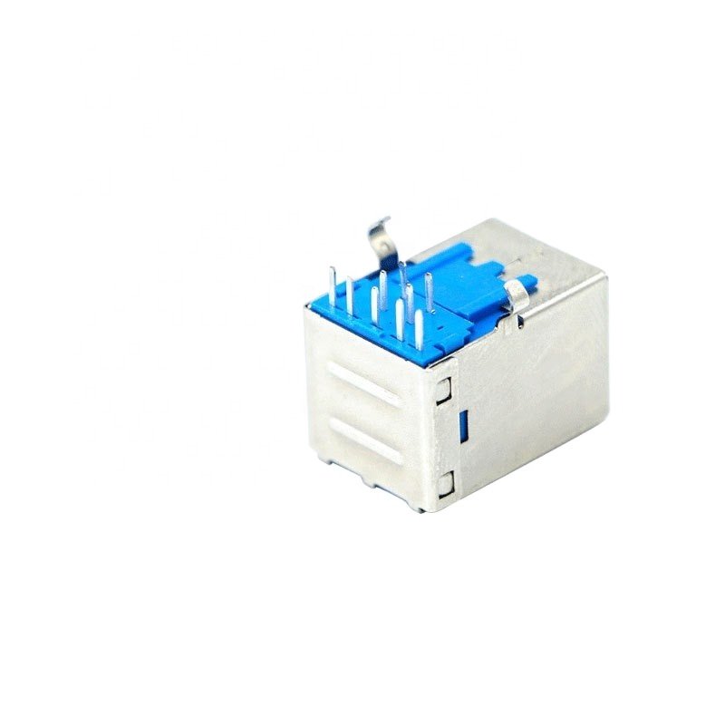 USB 3.0 Type B 9P Female Socket 90 Degree DIP USB Connector for Printer interface fax machine
