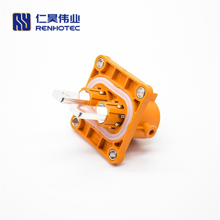 Hvil High Voltage New Energy Lithium-Battery Ip67 Electrical 2pin 2.8mm Plastic Socket Connector Safety Locked Rosenberger