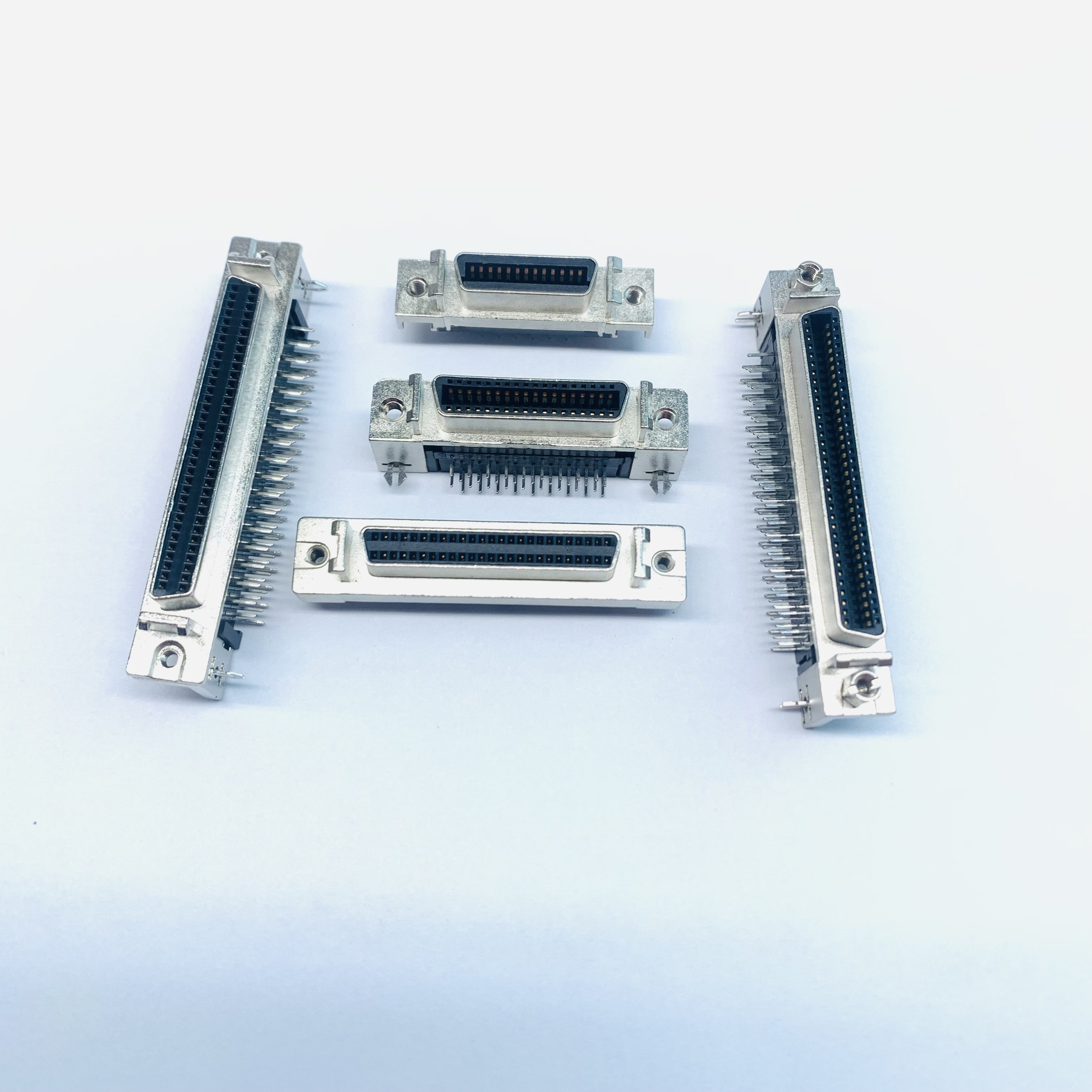 Custom 68-Pin SCSI Male Servo Connector 1.27mm Pitch Mini D Ribbon Connector Crimp Cable Type D-Sub Connectors