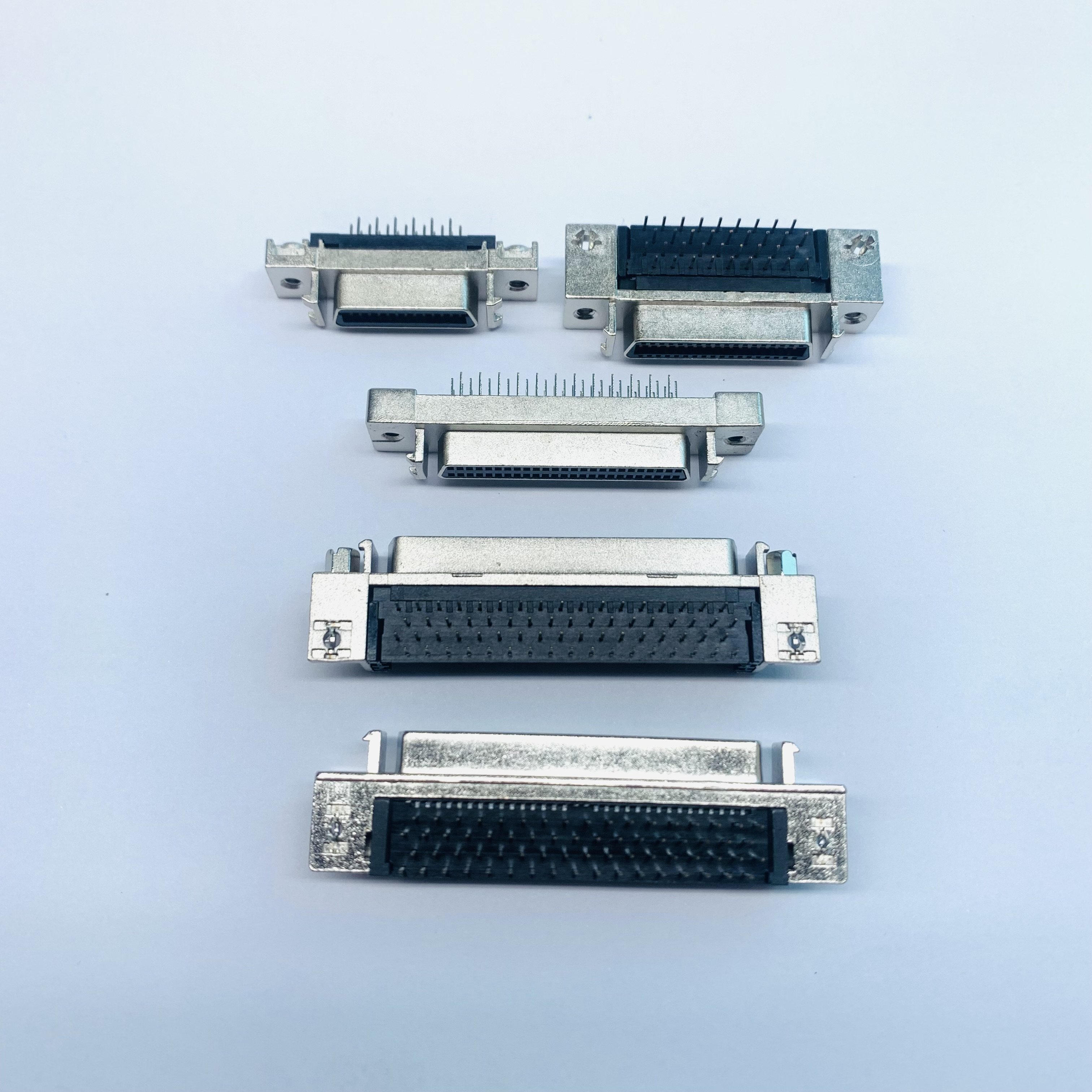 Custom 68-Pin SCSI Male Servo Connector 1.27mm Pitch Mini D Ribbon Connector Crimp Cable Type D-Sub Connectors