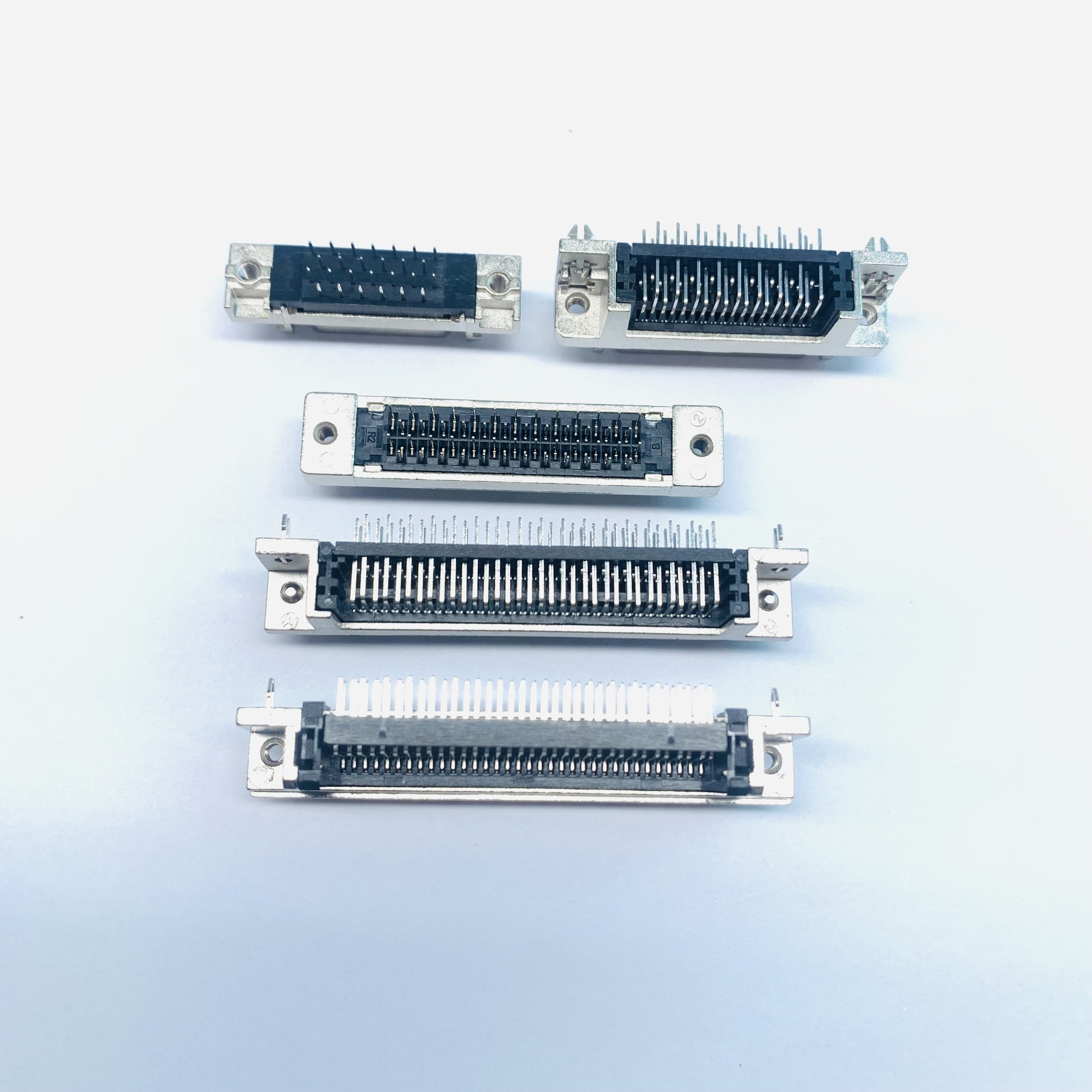Custom 68-Pin SCSI Male Servo Connector 1.27mm Pitch Mini D Ribbon Connector Crimp Cable Type D-Sub Connectors