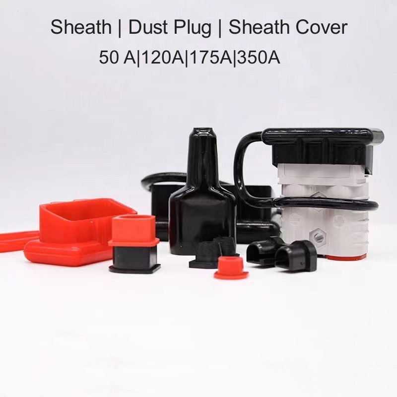 Andersons Plug Connector Black Red Protective Cover 50A 120A 175A 350A 600V Silicone Dust Cover Plug
