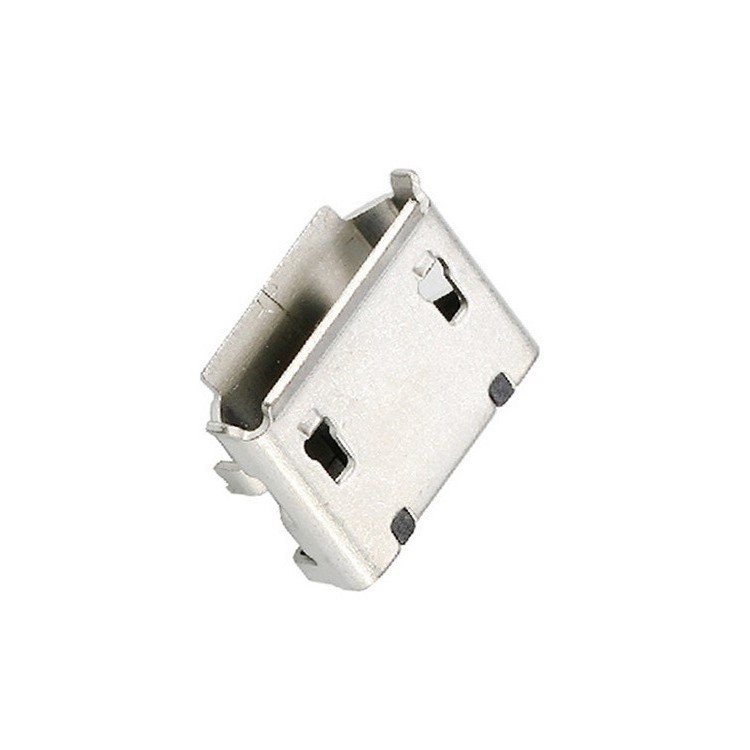 Micro USB Type b 5P Female Socket Connector 180 Degree Horizontal SMT Mount 5.9mm curled edge