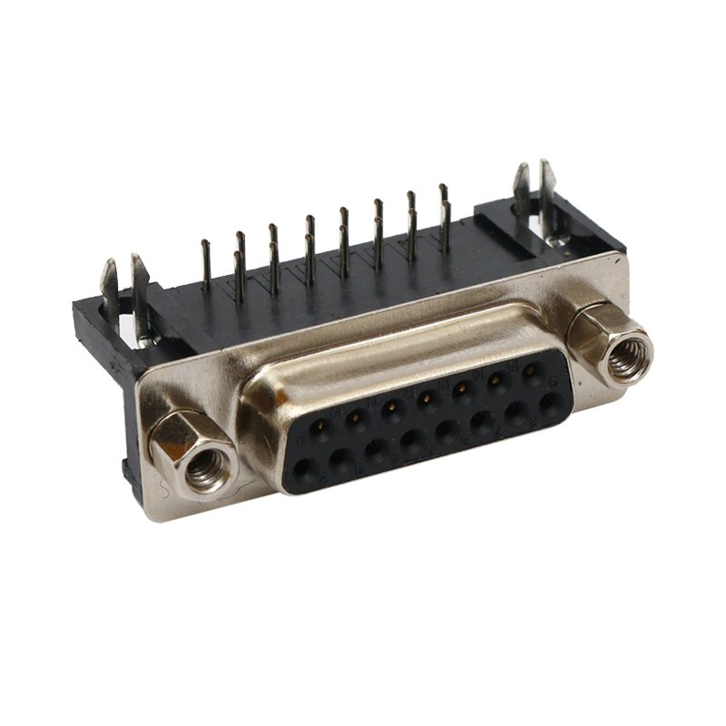 D-SUB Female Connector 9/15/25/37P for Right Angle type